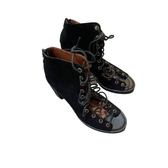 Jeffrey Campbell Cors Laceup Bootie Black Size 8.5 - Picture 2 of 5